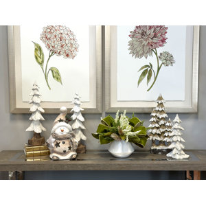 The Holiday Aisle® Holiday Floral Arrangement with Heather and Bows